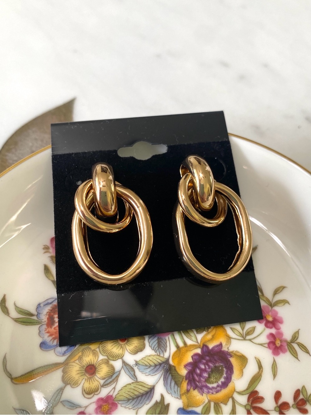 Vintage Gold Knot Post Earrings